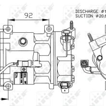 AC Compressor NRF 32240 OE Ref 1607424980 NRF