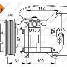AC Compressor NRF 32687 OE Ref D65161450G NRF