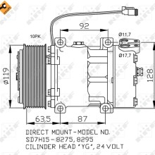 AC Compressor NRF 32705 OE Ref 10570608 NRF