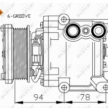 AC Compressor NRF 32724 OE Ref 1514844 NRF
