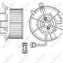 Interior Blower NRF 34154 OE Ref 2048200108 NRF