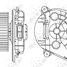 Interior Blower NRF 34156 OE Ref 2761400QAB NRF