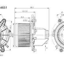 Interior Blower NRF 34651 OE Ref 1609690280 NRF