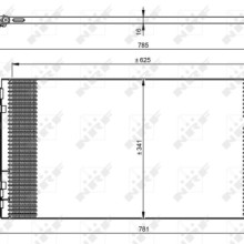 AC Condenser NRF 350046 OE Ref 4G0260401A