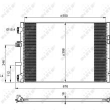 AC Condenser NRF 350210 OE Ref 1703509 NRF