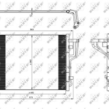 AC Condenser NRF 35986 OE Ref 976061H600 NRF
