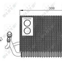 AC Evaporator NRF 36117 OE Ref 2118300258 NRF