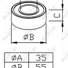 Compressor Shaft Bearing NRF 38286 NRF