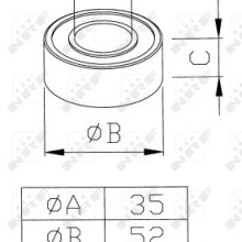 Compressor Shaft Bearing NRF 38343