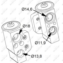 AC Expansion Valve NRF 38417 OE Ref 1K0820679 NRF
