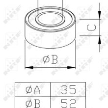 Compressor Shaft Bearing NRF 38462