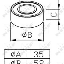 Compressor Shaft Bearing NRF 38468 NRF