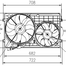 Engine Cooling Fan NRF 47394 OE Ref 1K0121207BB NRF