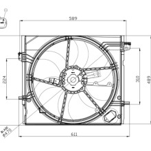 Engine Cooling Fan NRF 47897 OE Ref 214814EA0A