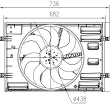 Engine Cooling Fan NRF 47916 OE Ref 5Q0121203BG NRF