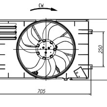 Engine Cooling Fan NRF 47927 OE Ref 1K0959455DM NRF