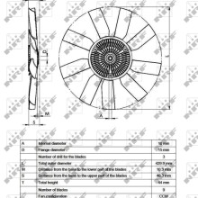 Radiator Fan Clutch NRF 49543 OE Ref 0002006023 NRF