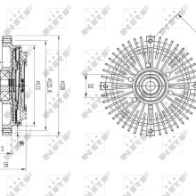 Radiator Fan Clutch NRF 49567 OE Ref 11521271416 NRF