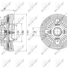 Radiator Fan Clutch NRF 49600 OE Ref ERR4996 NRF