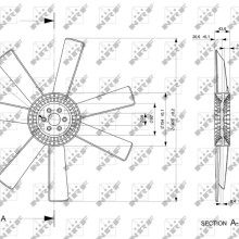 Engine Cooling Fan Wheel NRF 49809 OE Ref 3142001223 NRF