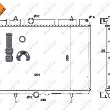 Engine Cooling Radiator NRF 50437 OE Ref 1330F5 NRF