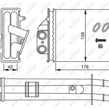 Heater Matrix NRF 53641 OE Ref 1579392 NRF