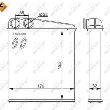 Heater Matrix NRF 54271 OE Ref 1K0819031 NRF