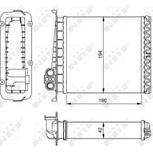 Heater Matrix NRF 54284 OE Ref 3545537 NRF