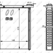 Heater Matrix NRF 54346 OE Ref 271159831R NRF