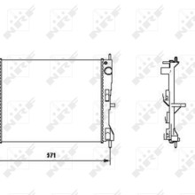 Engine Cooling Radiator NRF 58188 OE Ref 21410AY600 NRF