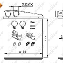 Heater Matrix NRF 58211 OE Ref 27140AX700 NRF
