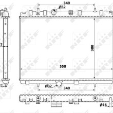 Engine Cooling Radiator NRF 58226 OE Ref 133089 NRF