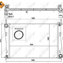 Engine Cooling Radiator NRF 58274 OE Ref 1141490 NRF