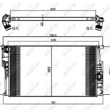 Engine Cooling Radiator NRF 58410 OE Ref 17117600511 NRF