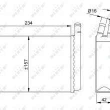 Heater Matrix NRF 58614 OE Ref 171819031C NRF