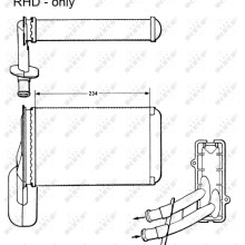Heater Matrix NRF 58623 OE Ref 192819031 NRF