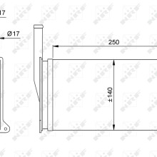 Heater Matrix NRF 58638 OE Ref 1041092 NRF