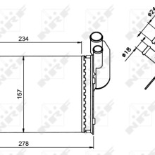 Heater Matrix NRF 58836 OE Ref 7701033457 NRF