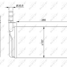 Heater Matrix NRF 58931 OE Ref 60805074 NRF