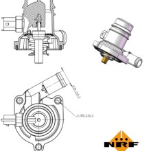 Coolant Thermostat NRF 725025 OE Ref 1338031 NRF
