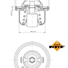 Coolant Thermostat NRF 725211 OE Ref 1N1815171 NRF