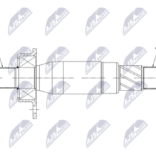 Differential Stub Shaft NTY NWP-CH-003 OE Ref 103063200A NTY
