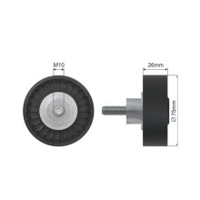 Galet enrouleur de courroie de distribution Pour AUDI A4 B7, A4 B8