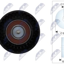 V-belt Tensioner Pulley NTY RNK-FR-072 OE Ref 2168593 NTY