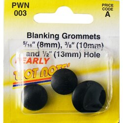 Blanking Grommets Black Assorted 8 10 & 13mm OE QUALITY PEAPWN003