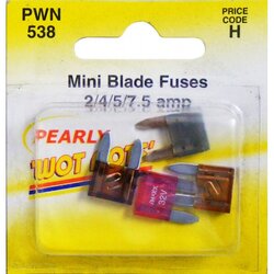 ASSTD MINI FUSES 2/4/5/7.5AMP OE QUALITY PEAPWN538
