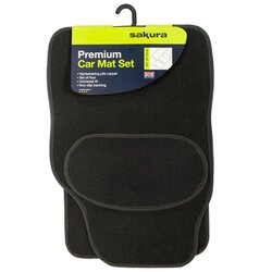 SAKURA - BLACK CARPET MATS FULL SET OE QUALITY SAKCMS1BK