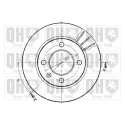 Brake Disc QUINTON HAZELL BDC3438 OE Ref 1604636 QUINTON HAZELL