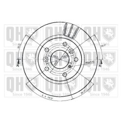 Brake Disc QUINTON HAZELL BDC3657 OE Ref D9221125A QUINTON HAZELL