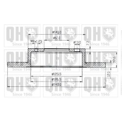 Brake Disc QUINTON HAZELL BDC3674 OE Ref 4020661A01 QUINTON HAZELL